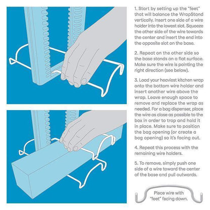 Lighteme Adjustable Kitchen Wrap Organizer