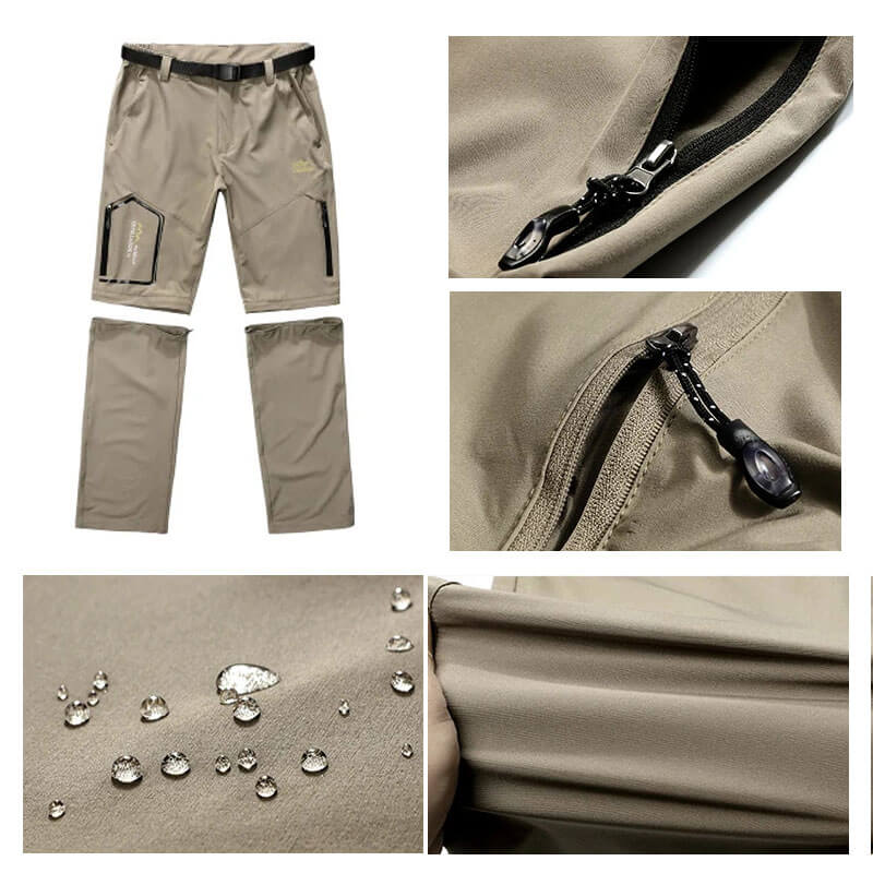 Lighteme Outdoor Quick Dry Pants & Shorts - Stretch hiking pants with two detachable sections