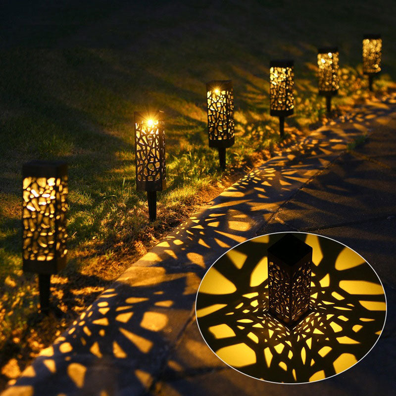 Lighteme 12-Lumen Solar Bollard Light with Tree Design LED 2/4/6/8/12-Pack