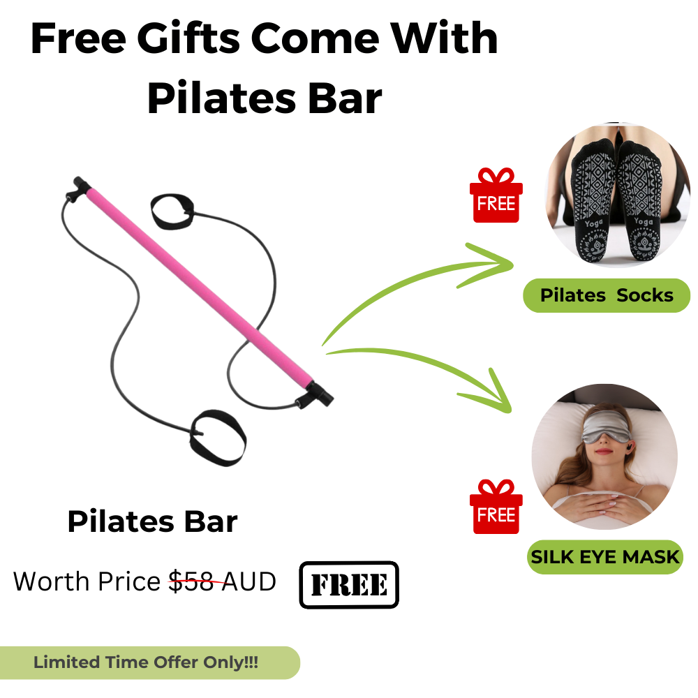 Lighteme Multi Functional Stretched Pilates Bar - Full Body Workout At Home