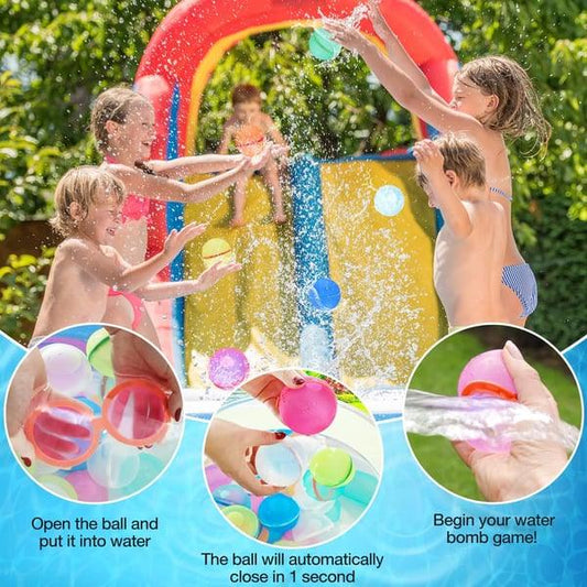 Lot de 6 ballons à eau réutilisables et auto-obturants Lighteme