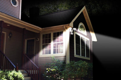 Lighteme Dual Head Solar Security Light with Motion Sensor | White or Black