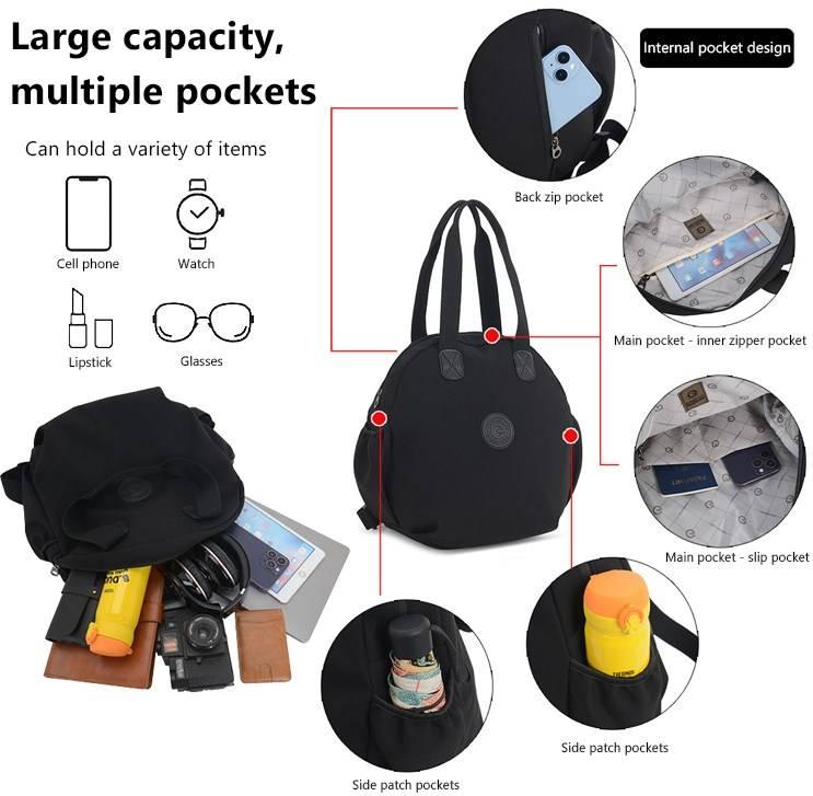 Sac à dos hydrofuge portable pour femme Lighteme