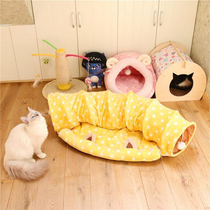 Lighteme Soft Cat Tunnel With Bed Mat (2 colors)