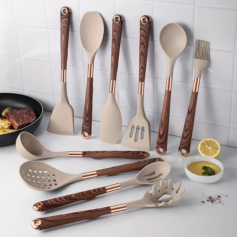 Ensemble d'ustensiles de cuisine en silicone Lighteme (10 pièces)