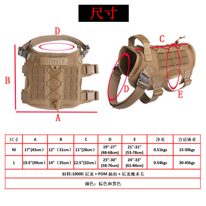 Lighteme Nylon Tactical Service Dog Harness Heavy Duty Dog Training No Pull Dog Harness Clearance