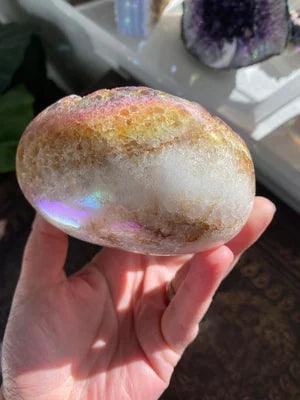 Lighteme Angel Aura Herzförmiger Regenbogen-Kristallcluster