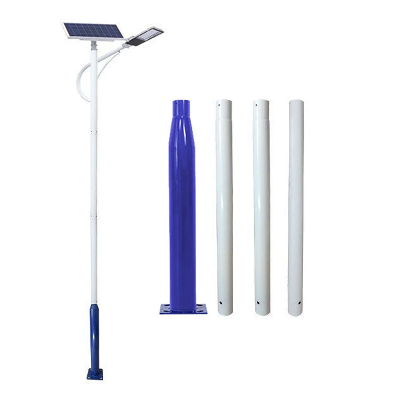 Lighteme 20Ft Commercial Grade Street/Parking/Flag Light Pole, Q235 Galvanized + Cage  1-Pack