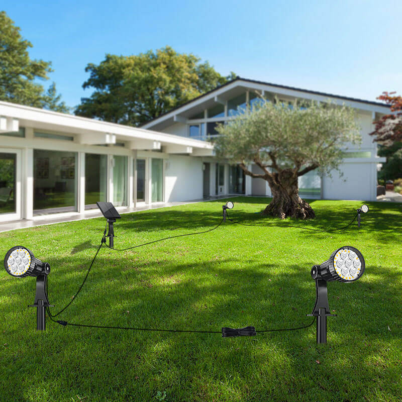 Lighteme 100 Lumen Solar LED Spot/Flood Light with Pole