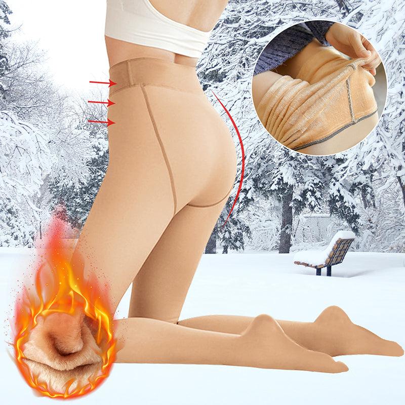 Lighteme Fleece Leggins | Warme Strumpfhose aus superelastischem Plüsch