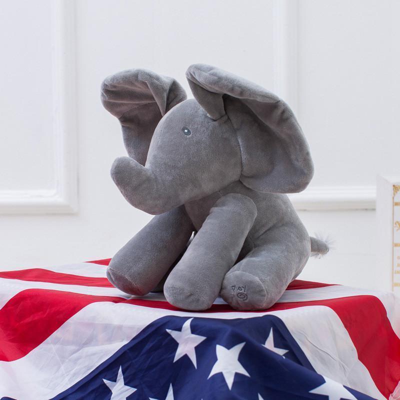 Lighteme Peek-a-Boo Animated Talking & Singing Elephant Plush Toy