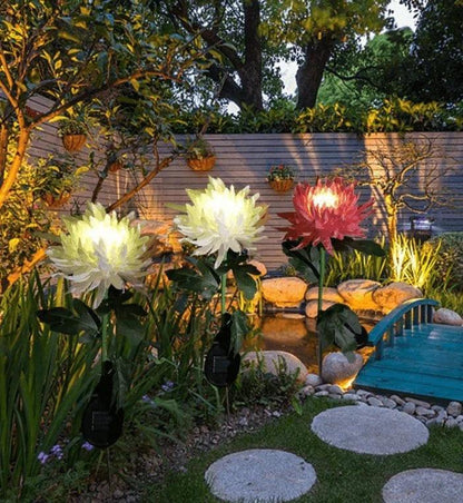 Lighteme Chrysanthemum Solar-Gartenstecker LED