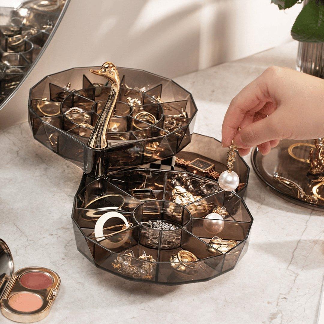 Lighteme Schmuckaufbewahrungsbox in Schwanenform – Ordnen Sie Ihren Schmuck mit Stil!