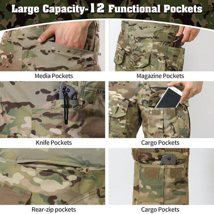 Lighteme Men's G3 Assault Frog Suit and BDU Multicam Camo Men's Tactical Uniform