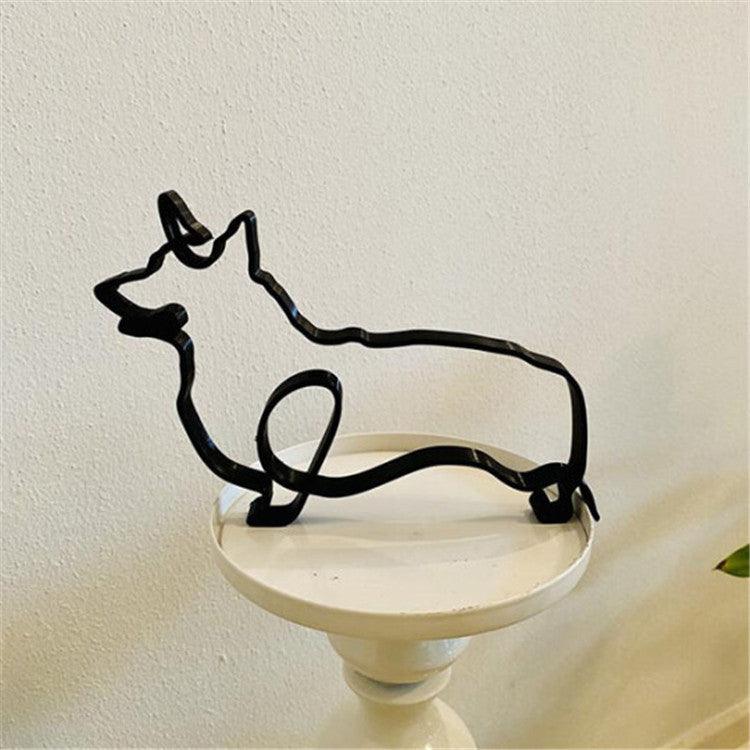 Lighteme Hunde- und Katzenskulpturen aus Metall 