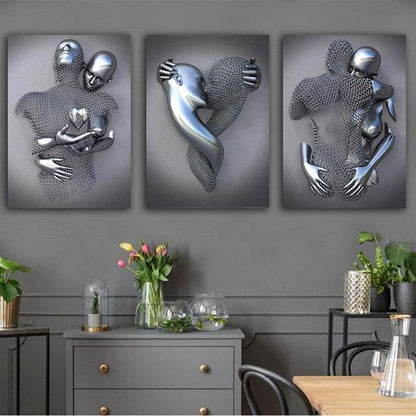 Lighteme Silber Leinwand Gemälde