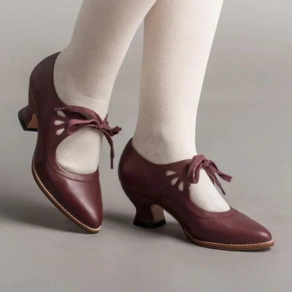 Chaussures orthopédiques à talons hauts en cuir Lighteme pour femmes