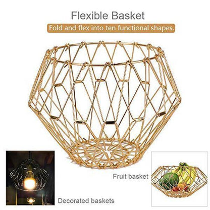 Lighteme Collapsible Stainless Steel Wire Basket (3 colors & 3 sizes)
