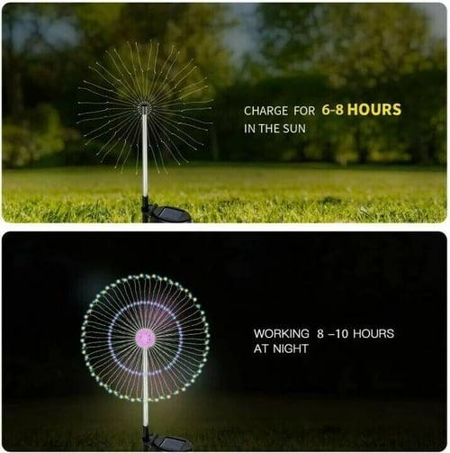Wasserdichte Solar-Feuerwerkslampe für den Garten von Lighteme | 1 KAUFEN, 1 GRATIS ERHALTEN (2 STÜCK)