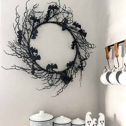 Lighteme Halloween-Kranz mit roten LED-Lichtern