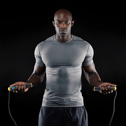 Lighteme Jump Shape Rope - Adjustable Digital Counting Jump Rope and Vibration Reminder for Fitness, Exercise, Workout, Gym