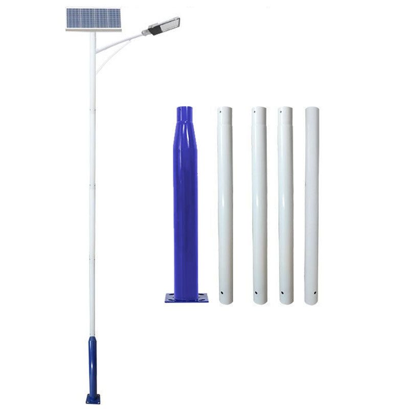 Lighteme 20Ft Commercial Grade Street/Parking/Flag Light Pole, Q235 Galvanized + Cage  1-Pack