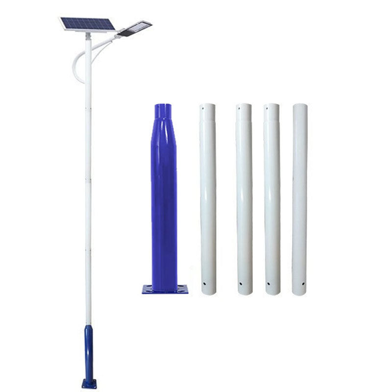 Lighteme 20Ft Commercial Grade Street/Parking/Flag Light Pole, Q235 Galvanized + Cage  1-Pack