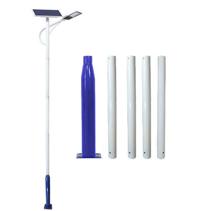 Lighteme 20Ft Commercial Grade Street/Parking/Flag Light Pole, Q235 Galvanized + Cage  1-Pack