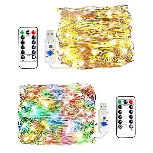 Lighteme Usb With Remote Control Light String (4 colors & 4 types)