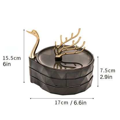 Lighteme Schmuckaufbewahrungsbox in Schwanenform – Ordnen Sie Ihren Schmuck mit Stil!