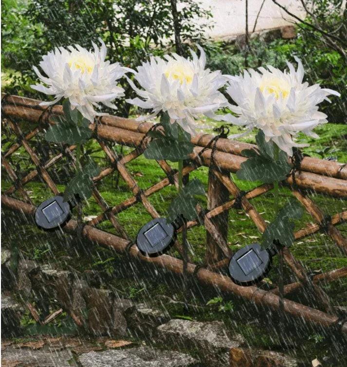 Lighteme Chrysanthemum Solar-Gartenstecker LED