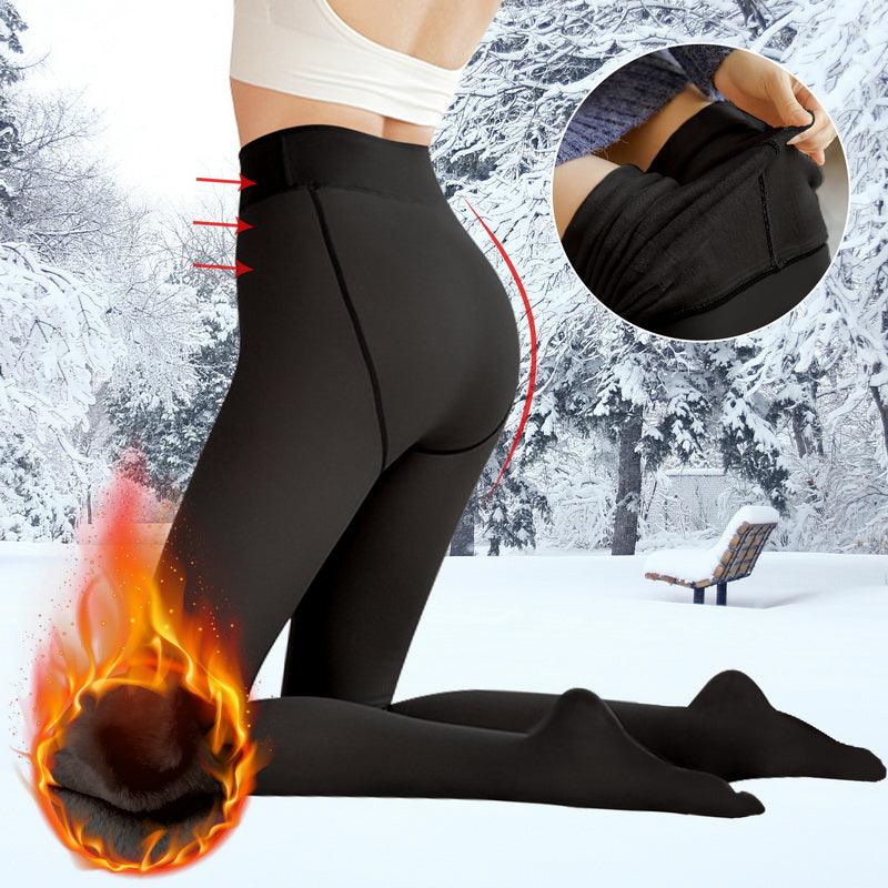 Lighteme Fleece Leggins | Warme Strumpfhose aus superelastischem Plüsch