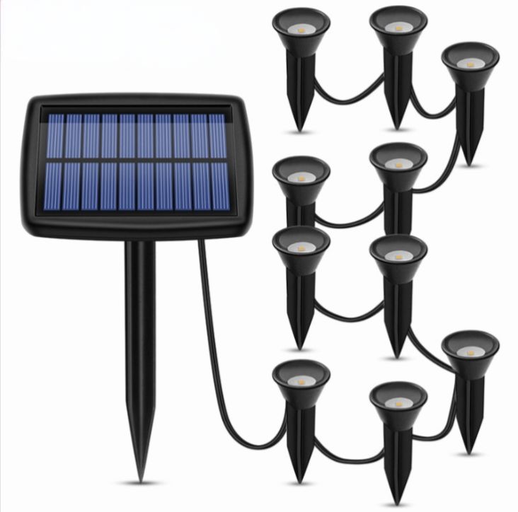 Lighteme Solar In-Ground String Pathway Lights 10-in-1