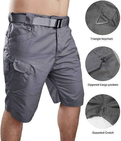 Lighteme Taktische Shorts für Herren, 27,9 cm, wasserdicht, zum Wandern und Angeln, atmungsaktiv, schnelltrocknend, Cargo-Shorts (ohne Gürtel) 