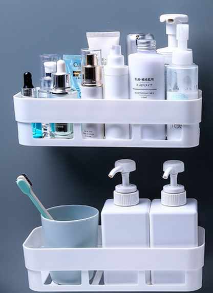 Lighteme Adhesive Bathroom Shelf Storage Organizer (4 colors & 2 types)