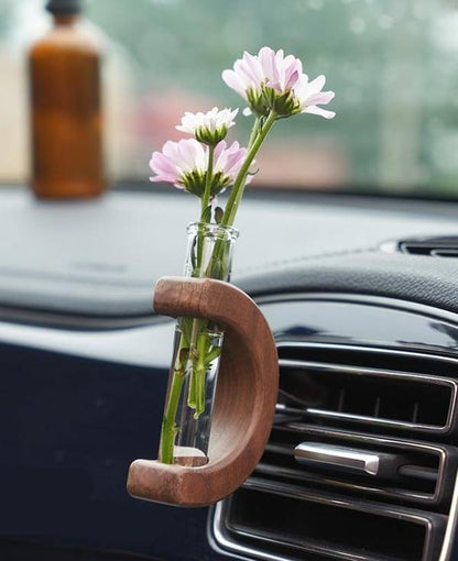 Lighteme Kompaktauto Miniatur-Blumenvase aus Holz