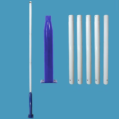 Lighteme 20Ft Commercial Grade Street/Parking/Flag Light Pole, Q235 Galvanized + Cage  1-Pack