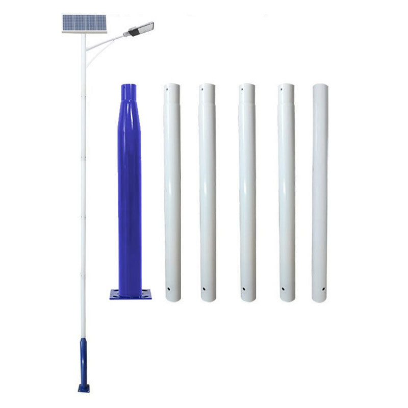 Lighteme 20Ft Commercial Grade Street/Parking/Flag Light Pole, Q235 Galvanized + Cage  1-Pack
