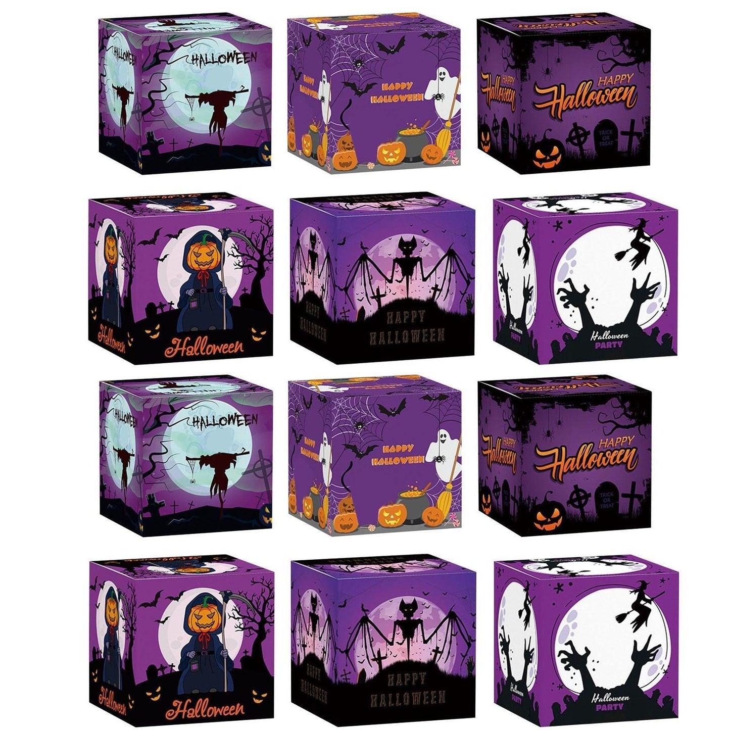 Lighteme 12 Stück Halloween-Geschenktüten zum Verpacken von Süßigkeiten und Leckereien