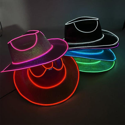 Chapeau de fête de cow-boy à LED Lighteme Lokahat 
