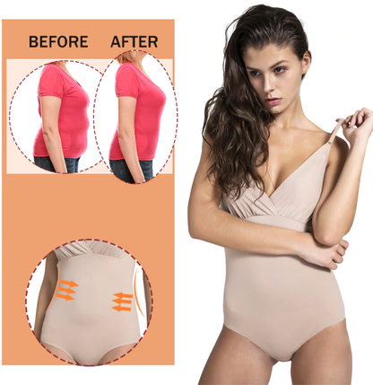 Lighteme Seidiger Schlankheits-Bodysuit-Shaper – Mit leicht zugänglichem Badezimmer
