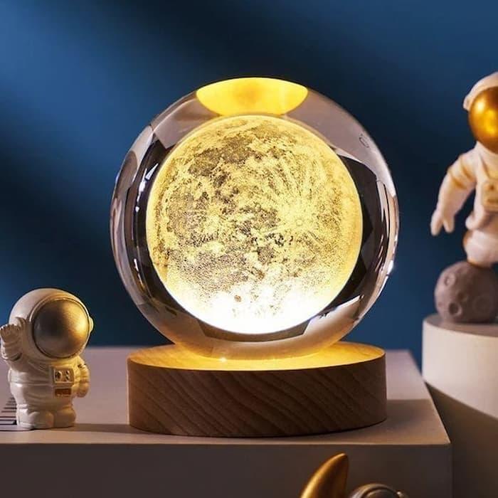 Leuchtender 3D-Kristallglobus von Lighteme – ein Nachtlicht wie kein anderes!