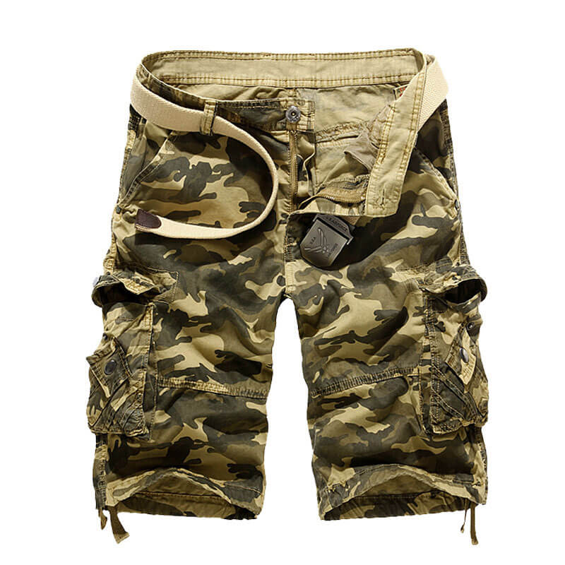 Lighteme Men's Loose Casual Camouflage Cargo Shorts Multi Pocket Hiking Shorts