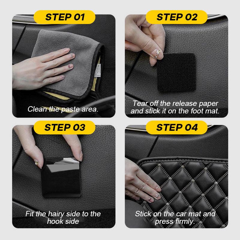 Lot de 10 autocollants antidérapants pour tapis de voiture Lighteme