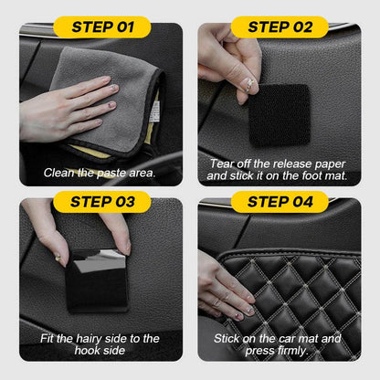 Lot de 10 autocollants antidérapants pour tapis de voiture Lighteme