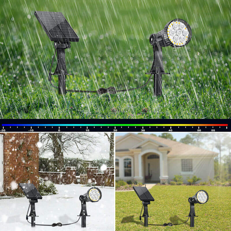 Lighteme 100 Lumen Solar LED Spot/Flood Light with Pole