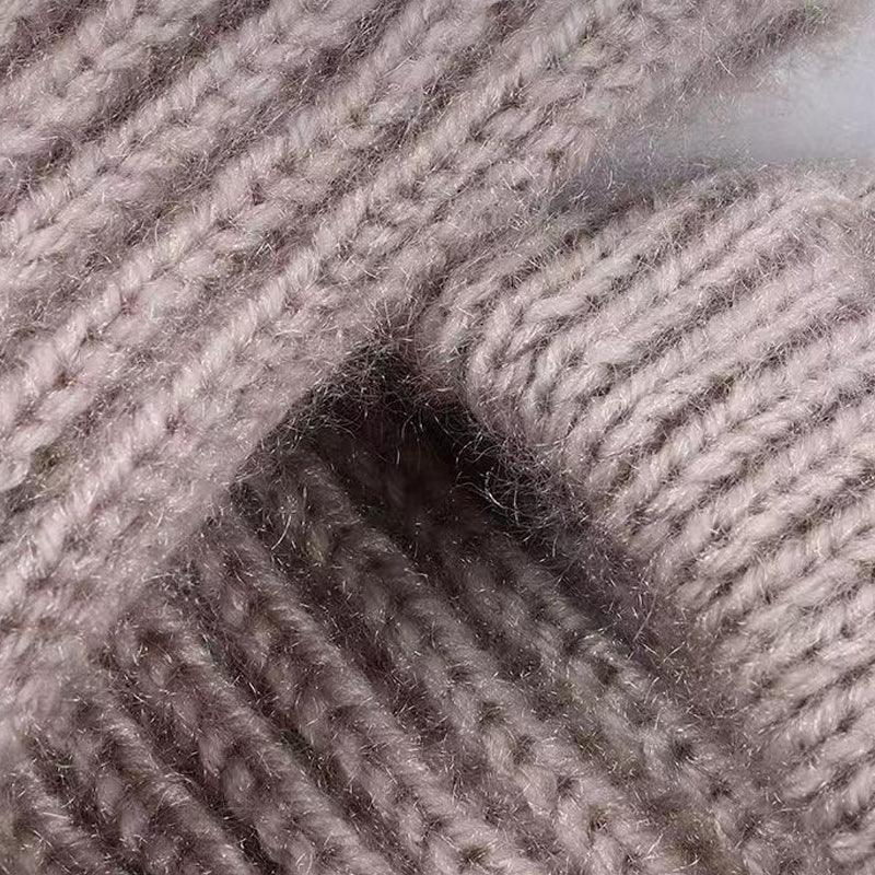 Lighteme Damen Strickmütze &amp; Schal Kombi