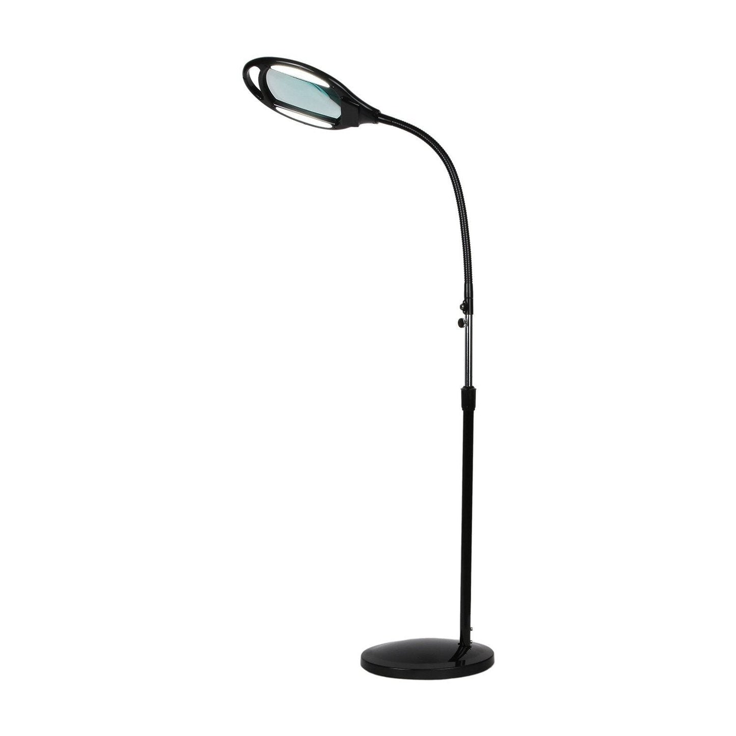 Lighteme 8X10 – Stehlampe mit ganzseitiger Vergrößerung – Freihändige Lupe mit hellem LED-Licht zum Lesen – Flexibler Schwanenhals hält die Position 
