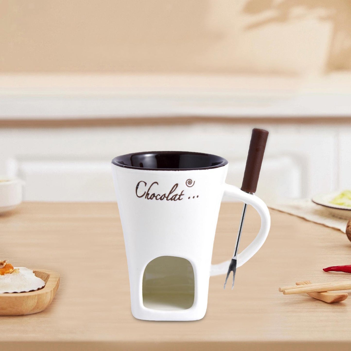 Tasse à fondue multifonctionnelle Lighteme | Parfait pour le chocolat, le fromage, les bougies faites maison et plus encore