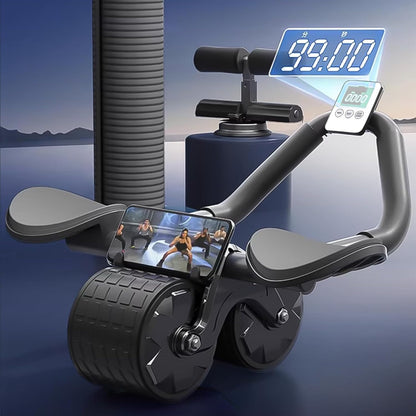 Lighteme Ab Exercise Roller with Better Support & Timer